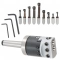 Waltyotur 2 Inch Boring Head M Shank 9pcs 1 2 Rod Bar Set For Machining With Plastic Box