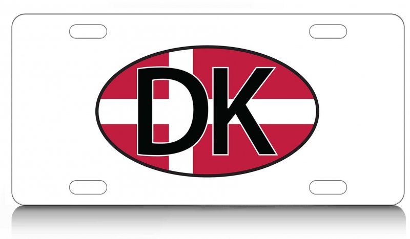 Denmark Flag World Flags Country Nations Aluminum License Plate Auto Suv Truck Tag W1