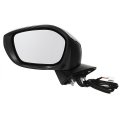 Power Mirror Left Driver Side For Honda Civic 2022-2023 3-pin Manual Folding Glossy Black 