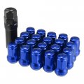 Acropix M12x1 5 Car Wheel Heptagon Lug Nut Acorn Cone Seat Closed End Bulge 32mm Screws With Socket Key Pack Of 21 Blue 