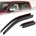 Auto Dynasty 4pcs Carbon Fiber Pattern Window Visors For 2004-2014 Ford F150 Extended Cab 4-door Tape-on Front Rear Deflectors 