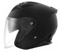 Motorcycle Open Face Helmet Yema Ym-637 Dot Approved 3 4 Half With Sun Visor For Adult Men Women Matte Black Large 