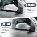 X Autohaux Pair Car Rear View Driver Passenger Side Mirror Cover Cap Replacement Silver Tone For Opel Vauxhall Astra H