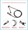 Ihreesy Kayak Paddle Leash 2 Pieces Rowing Rope Rubber Bungee Cord 1 2m Canoe Fishing Rod Stretchable With Hook