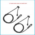 Ihreesy Kayak Paddle Leash 2 Pieces Rowing Rope Rubber Bungee Cord 1 2m Canoe Fishing Rod Stretchable With Hook