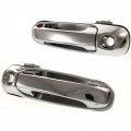 Dodge Ram 1500 Exterior Door Handle 2002-2009 Driver And Passenger Side Pair Front Chrome With Key Hole Trim All Submodels 