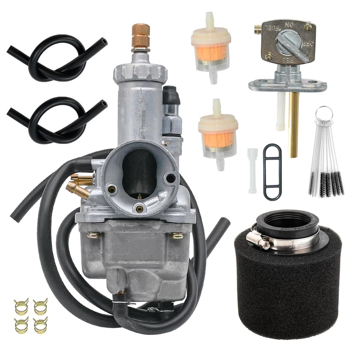 15003-1080 Carburetor Fit For Kawasaki Bayou 220 Klf220 Klf220a 1988-1998 250 Klf250a 2003-2011 With Air Filter Fuel Valve
