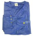 Statictek 8812 Light Blue Fabric Esd Safe Snap Cuffs Vneck Collar Jacket-certified Level 3 Static Shielding Lab Coat-esd Smock 