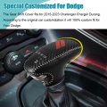 Lexley Leather Gear Shift Knob Cover For Dodge 2015-2023 Charger Challenger 2016-2023 Durango-carbon Fiber