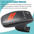 Lexley Leather Gear Shift Knob Cover For Dodge 2015-2023 Charger Challenger 2016-2023 Durango-carbon Fiber