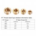 Uxcell Brass Internal Hex Pipe Plug Assortment 1 8pt 4pt 3 2pt Male Thread Socket Cap 4in1 2 Set