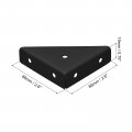 Uxcell 20pcs Angle Corner Brackets 66mm X Cold Rolled Steel Braces Joining Support With Screws For Desk Bed Edge Black