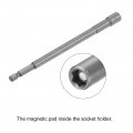 Uxcell Quick-change Nut Driver Bit 1 4 Hex Shank Magnetic Setter Drill Bits 6 Length Sae Sizes