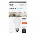 Feit Electric A19 Led Light Bulb 65w Equivalent Intellibulb Switch To Dim E26 Medium Base 800 Lumens 2700k Soft White Om60