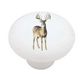 Gazing Deer Decorative High Gloss Ceramic Drawer Knob 