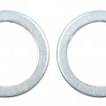 X Autohaux 10pcs Universal Engine Oil Crush Washers Drain Plug Gaskets 20mm Id 28mm Od Aluminum Alloy For Car