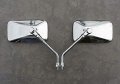 I5 Chrome Mirrors Compatible With Honda Kawasaki Suzuki 10mm Handlebar Mount