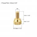 Uxcell 5pcs Knurled Thumb Screws M5x10mm Brass Shoulder Bolts Stepped Grip Knobs Fasteners For Pc Electronic Mechanical