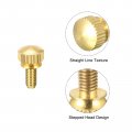 Uxcell 5pcs Knurled Thumb Screws M5x10mm Brass Shoulder Bolts Stepped Grip Knobs Fasteners For Pc Electronic Mechanical