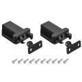 Push Latch Touch 2pcs To Open Door Rebound Self-locking Latches For Drawer Black 