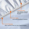 Uxcell 2xxl Silver Tone 170t Car Cover Outdoor Weather Waterproof Scratch Rain Snow Heat Resistant W Mirror Pocket
