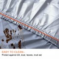 Uxcell 2xxl Silver Tone 170t Car Cover Outdoor Weather Waterproof Scratch Rain Snow Heat Resistant W Mirror Pocket