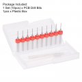 Uxcell Micro Pcb Drill Bit Set 1 8 Shank 0 9mm Solid Tungsten Carbide Cnc Engraving Print Circuit Board Bits Rotary Tool 10pcs