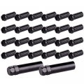 Ocpty Lug Nuts 24pcs Inches Tall 14x1 5 Black Spline Tuner Racing With 2 Keys Fits Ford Cadillac Chevy Gmc Hummer Jeep For