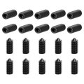 20 Pieces M8x16mm Carbon Steel Cone Point Hex Socket Grub Screws Black Set For Machinery Home Repairs And Fixtures 