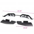 Rear Lip Bumper Diffuser Spoiler Valance Protector For 2015 2017 Ford Mustang Finisher Under Chin Splitter Black