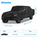 X Autohaux Truck Car Cover For Jeep Gladiator Jt 2020 2021 2022 Outdoor Waterproof Sun Rain Dust Wind Snow Protection Black