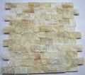 Honey Onyx Split Face 1x2 Mosaic Tile For Kitchen Backsplash Wall 
