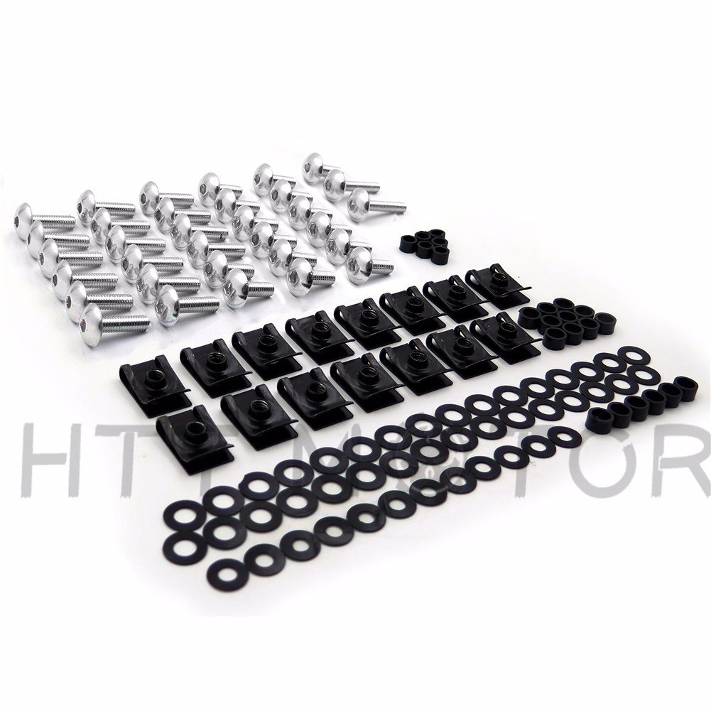 Silver Round Normal Fairing Bolts Screw Kit For 2002 2003 Yzf R1 Yzf-r1 Billet Aluminum Hardware Set