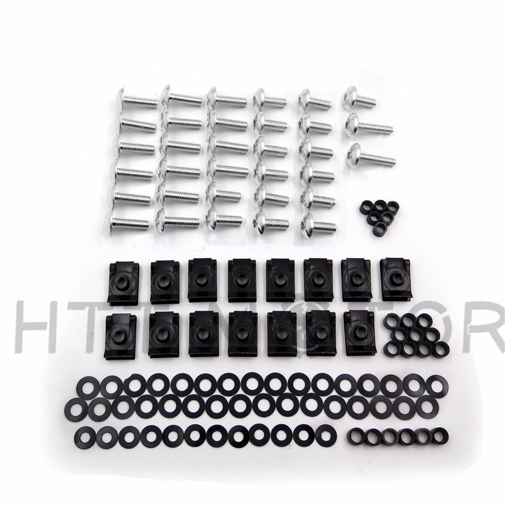 Silver Round Normal Fairing Bolts Screw Kit For 2002 2003 Yzf R1 Yzf-r1 Billet Aluminum Hardware Set
