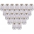 Ocpty 7 16-20 Wheel Lug Nuts 24pcs Closed Chromeplated Nut 1 38 0 90 Oem Factory Replacement For Chevrolet Gmc Toyota