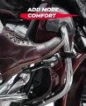 Kemimoto Motorcycle Highway Pegs For 1 25 Engine Guard Adjustable Foot With Flip-out Heel Rests Road Glide Street Sportster