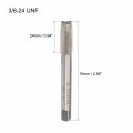 Uxcell Machine Tap 3 8-24 Unf Thread H2 High Speed Steel Screw Taps Threading Tapping Tool 2pcs