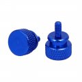Uxcell Computer Pc Case 6 -32 Fully Threaded Knurled Thumb Screws Royal Blue 4pcs