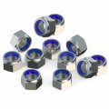 M5 X 0 8 Mm Lock Nuts Nylon Insert Hex Locknuts 304 Stainless Steel Plain Finish M5-50pcs 