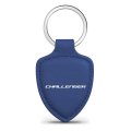 Dodge Challenger Blue Shield-shape Style Genuine Leather Key Chain Official Licensed