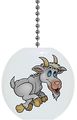 Running Goat Solid Ceramic Fan Pull 