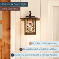 River Of Goods Stained Glass Outdoor Light Fixture 11 75 H Mission Style Porch Mabel