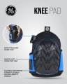 Heavy Duty Gel Core Knee Pads With Pvc Cap For Work And Flooring Gr551 Adjustable Neoprene Straps Soft Foam Padding Small Black