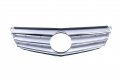 Carpartsdepot Front Chrome Bumper Grille Assembly Grill Silver Insert Compatible For Mercedes Benz C230 C250 C300 C350 