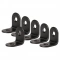 Uxcell 6pcs L Shaped Right Angle Bracket 20 X 20mm Stainless Steel Black Fastener Support Corner Connection Fastening Chair