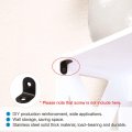 Uxcell 6pcs L Shaped Right Angle Bracket 20 X 20mm Stainless Steel Black Fastener Support Corner Connection Fastening Chair