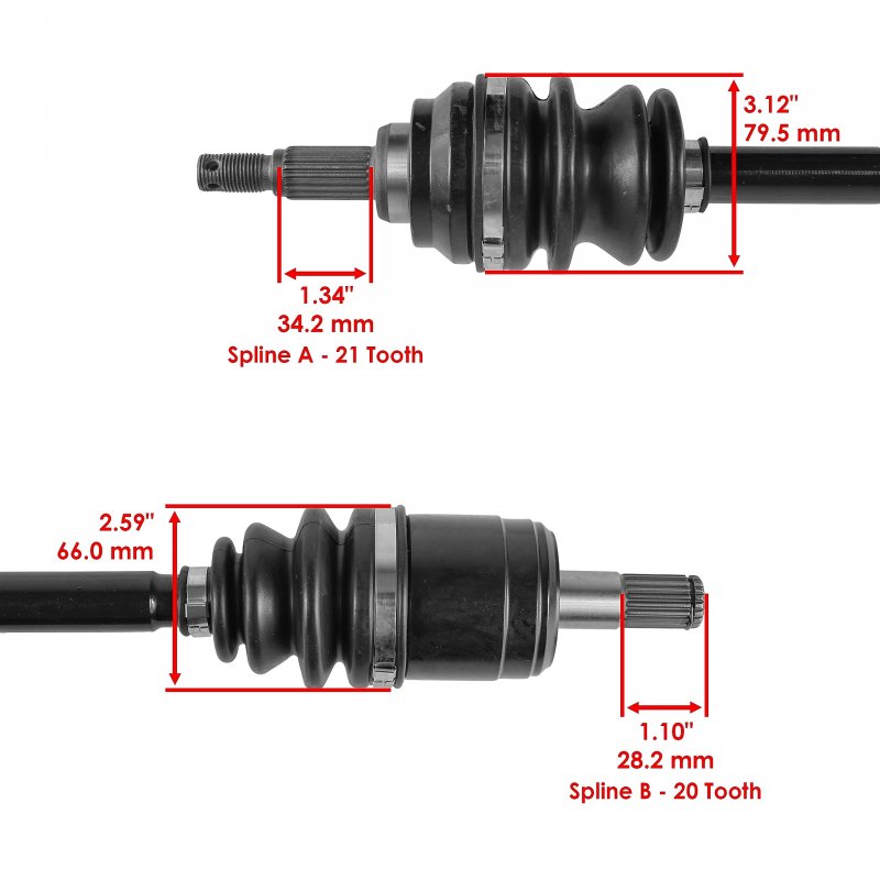 Caltric Front Right Complete Cv Joint Axle For Honda Trx500fa Trx500fga Rubicon 500 4x4 2001 2002 2003 2004