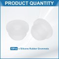 15pcs Rubber Grommets 8mm Drill Hole 5 5mm Id Top Hat Grommet Silicone Plug Gasket Wires Protection For Wiring Automotive Clear