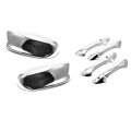 S Sizver Combo Chrome Top Half Mirror 4dr Handle Covers For 2008-2012 Honda Accord 