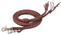 Weaver Leather 50-1751 Round Braided Latigo Split Reins Brown 1 2 X 7 
